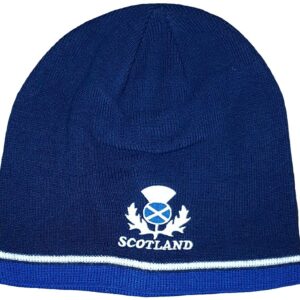 Scotland Jacquard Classic Beanie Hat Blue